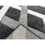 Tapis abstrait abstrait épais et épais sculpté à la main à motif géométrique 80014 noir 5 x 7-1290607440