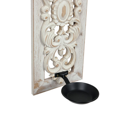 Openwork Carving Wall Candle Sconces Set Of Two