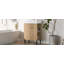 Meuble-lavabo en bois 21,6 po, armoire combinée, meuble de rangement pour salle de bain, lavabo simple en céramique, rangement sur le côté droit
