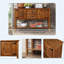 Console 48 po en bois massif avec 2 tiroirs, armoires et tablette inférieure - Buffet de salle à manger de style rétro-130133143-132994723