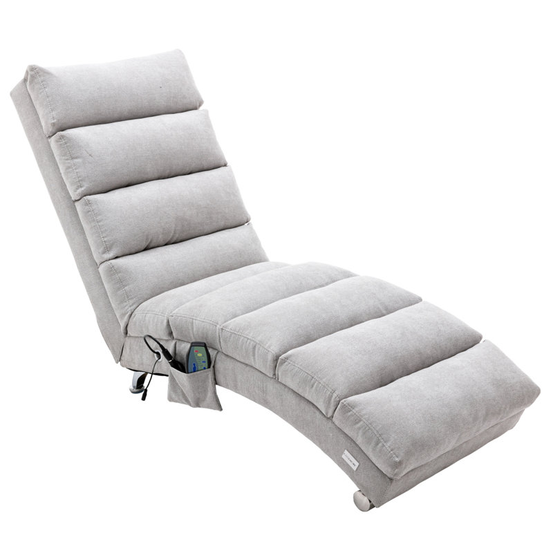 Modern Sofa Linen Chaise Lounge Indoor Chair, Long Lounger For Office Or Living Room, LIGHT Gray