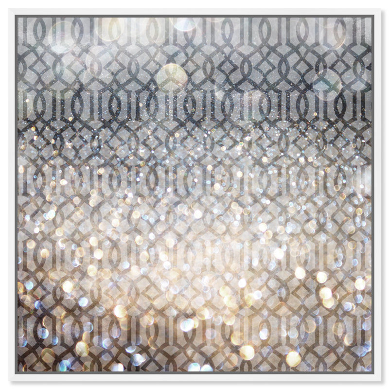 « Floresque », impression d'art graphique, H 12 po x l 12 po, Cadre blanc