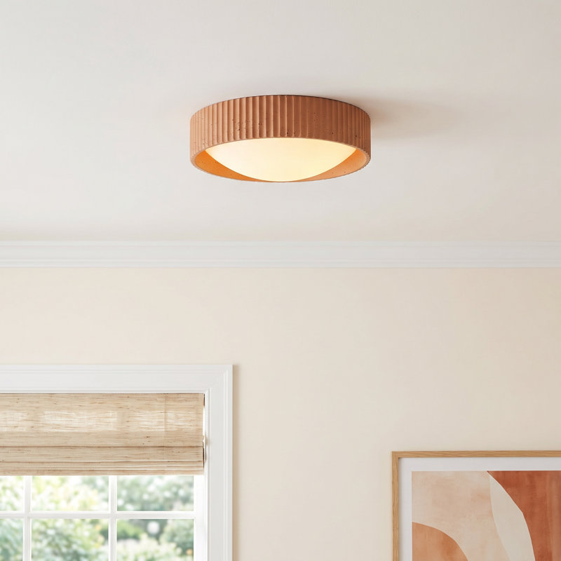 Carran Acrylic LED Flush Mount, Terra Cotta