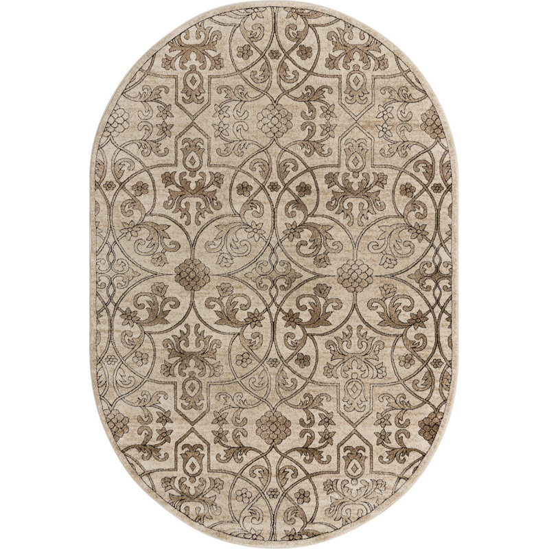 Emigdio Oriental Indoor Rug, Oval 6' x 9'