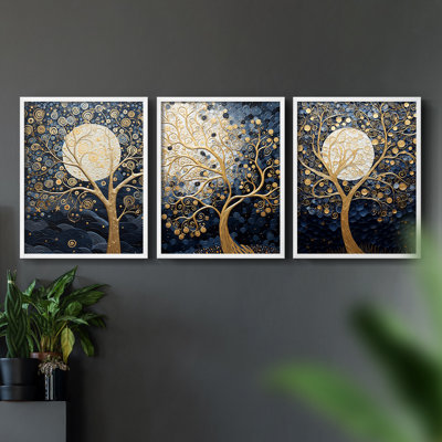 Lanscape Study  Series  LI  -Set Of 3 Framed Giclee Prints -Ready to Hang
