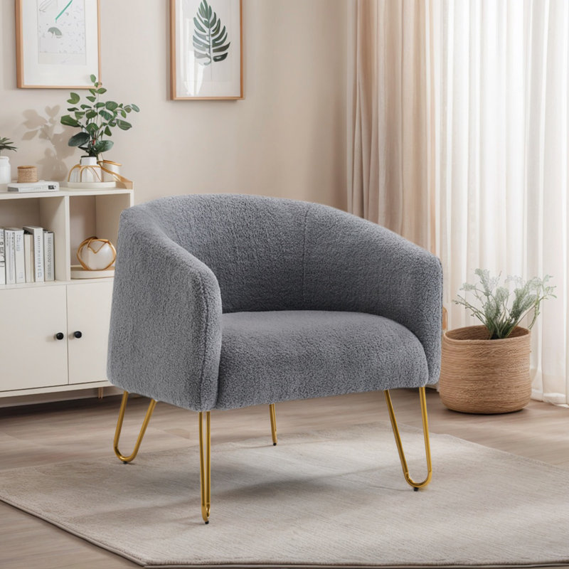 Fauteuil demi-tonneau Kashiff, Gris