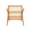 Chaises de salle à manger en rotin Chetanna avec structure en bois d'hévéa-111125521