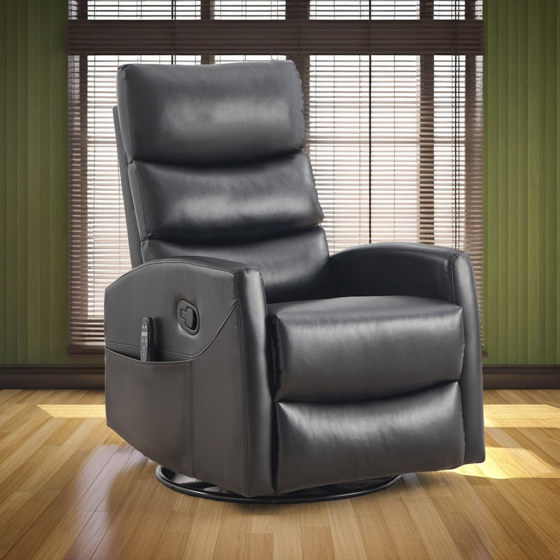 Fauteuil inclinable et pivotant à 360 ° - Massage 8 points et chaleur lombaire - Inclinaison à 155 ° - Assemblage facile