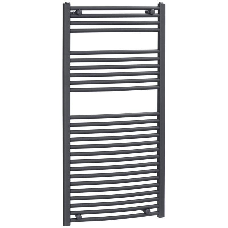 Akers Flat Panel Towel Rail Heated Towel Rails, Grey 