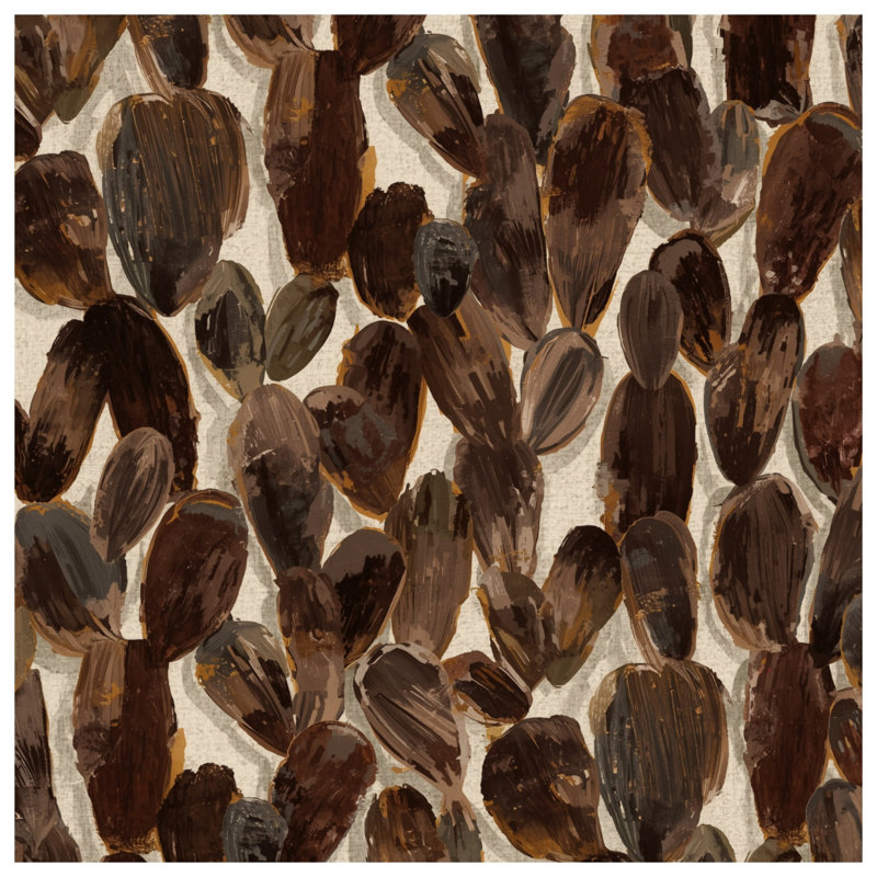 Brown Cactus Pattern Bedding Cactus Bedspread Nature, Twin