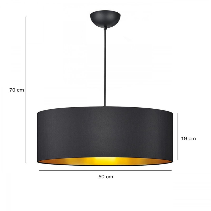 Chriselle - Light Natural LED Pendant, Black