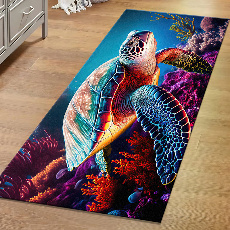 Non-Woven Soft Printed Rug Featuring an Intricate Geometric Design Perfect for Adding a Touch of Elegance to Your Home Decor