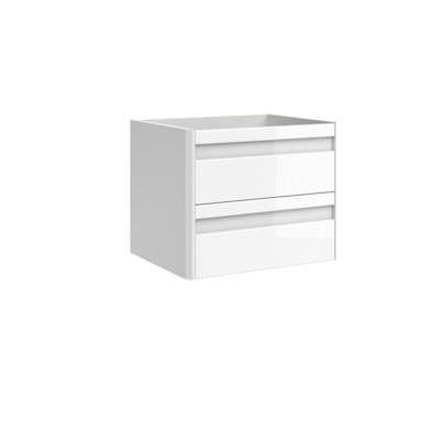 Armoire-lavabo simple à 2 tiroirs DAX Venice, 24 po, blanc