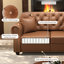 Fauteuil confortable en similicuir avec repose-pieds, Modern Home Living