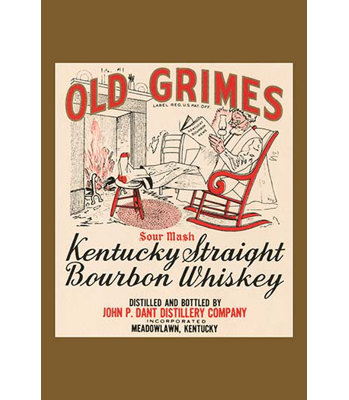 " Old Grimes Sour Mash Kentuck Straight Bourbon Whiskey "