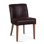 Hagood 19.5 " H Genuine Leather Upholstered Oak Solid Wood Side Chair