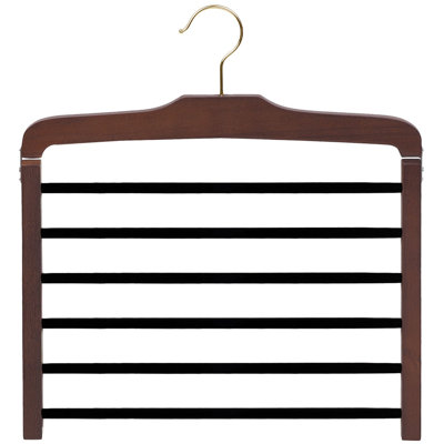 Yeldell Solid Wood Non-Slip Multi-Layer Hanger for Skirt/Pants
