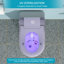 Toilette intelligente avec bidet intégré, ouverture et fermeture automatiques, siège chauffant allongé, capteur de pied encastré, affichage DEL, lavage à l'eau chaude, sécheuse, veilleuse