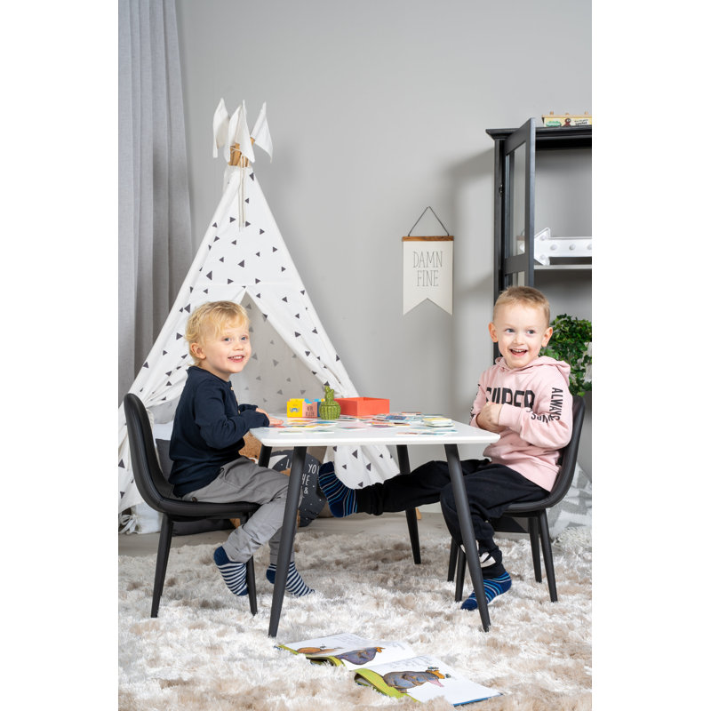 Lewes 2 - Person Dining Set, Black, Black