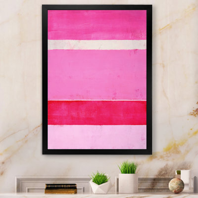 Pink Fuchia And White Colorfields - Modern & Contemporary Canvas Artwork