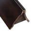 Console étroite avec plateau ovale en marbre, pieds courbés et base triangulaire-684603800