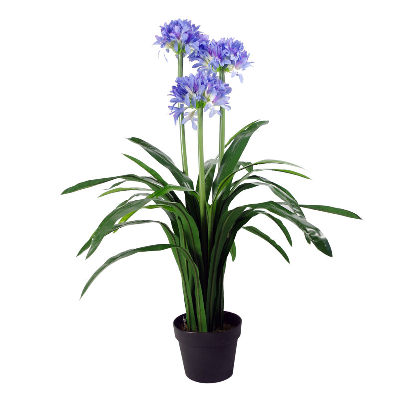 90cm Faux Flowering Plant in Pot Liner