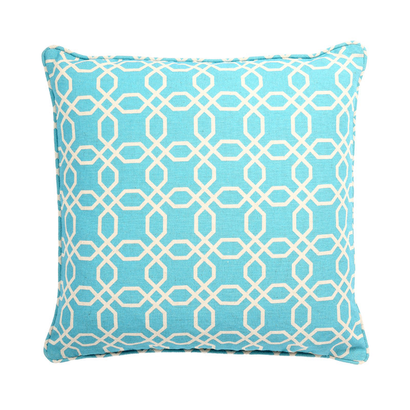 Housse et insert de coussin carré Los Angeles, Bleu vif, Polyester/ Bourre en polyester