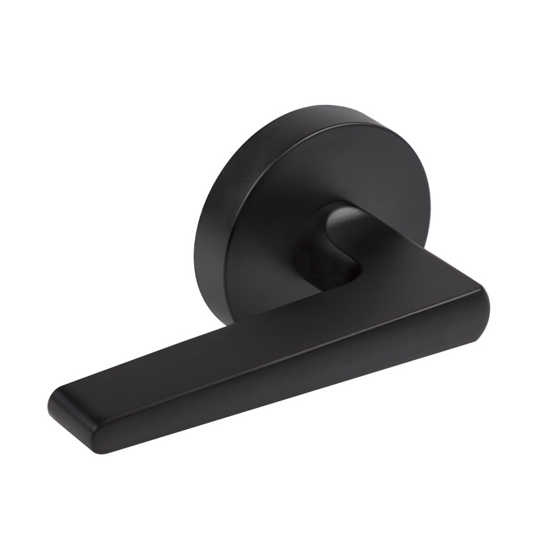Levier d'intimité avec rosette ronde Livia, Noir mat