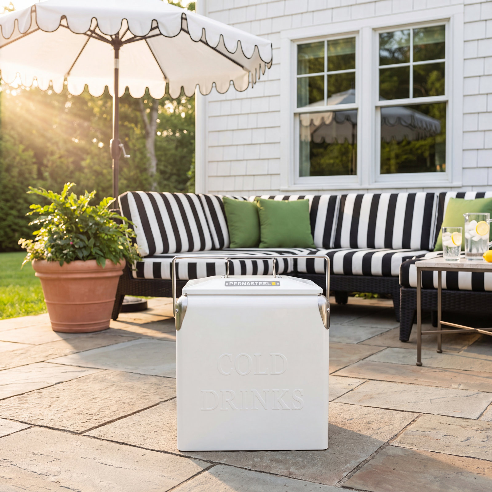 Permasteel Portable Cooler, White