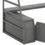 Lit mezzanine avec tiroirs, tablettes et bureau-533207086