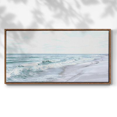 Meditation Tranquil Ocean I Framed Canvas Print