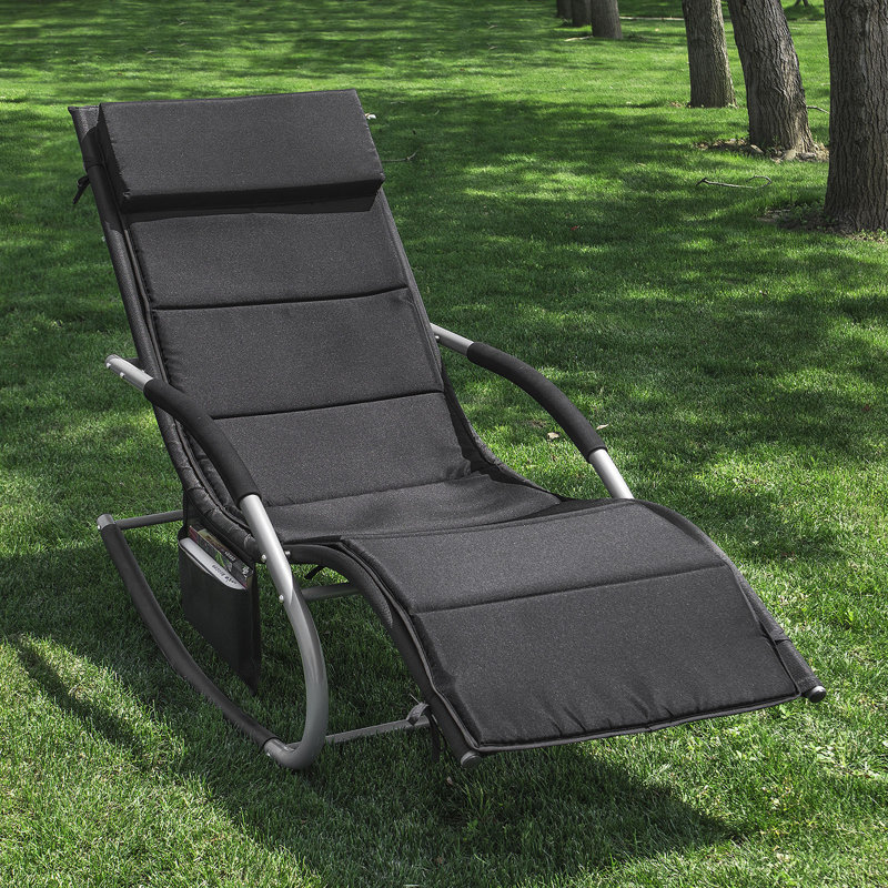 Chaise Lounge Garden Seat/Back Cushion, Black