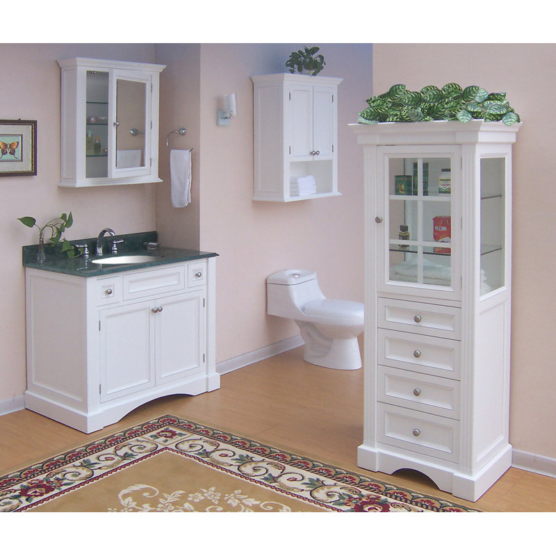 Base de meuble-lavabo Simoneaux seulement, Blanc, 43,5 po
