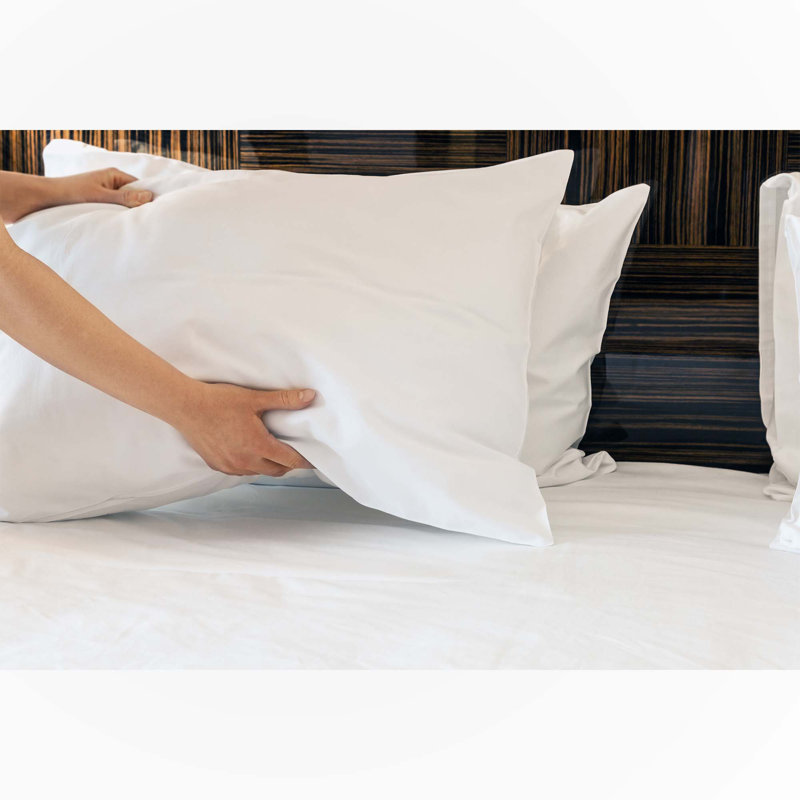 Lot de draps, Ensemble de draps double avec 1 drap-housse et 2 t, Blanc