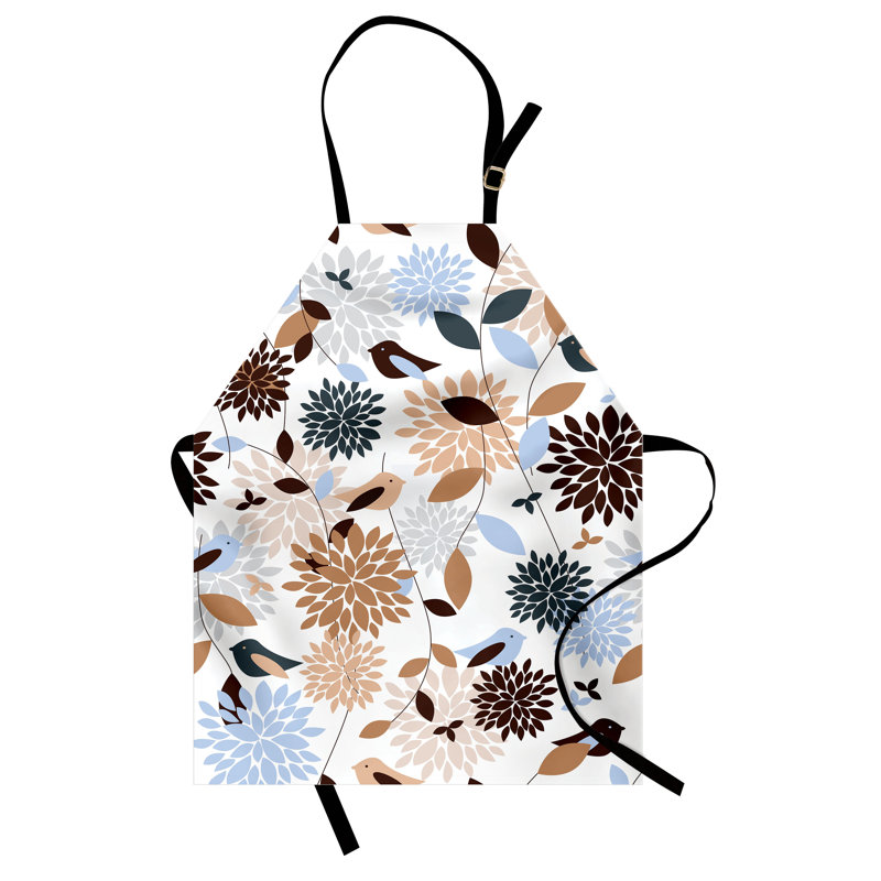 Tablier East Urban Home Earth Tones, cuisine de jardinage, taille adulte, brun bleu blanc