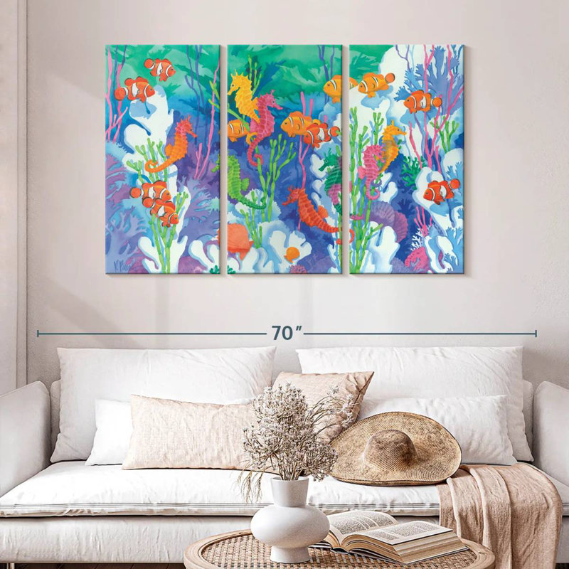 Brampt Seahorse Lagoon, 32" H x 50" W