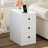 Modern Narrow Nightstand With Charging Station - 3-Drawer Storage-1145376340