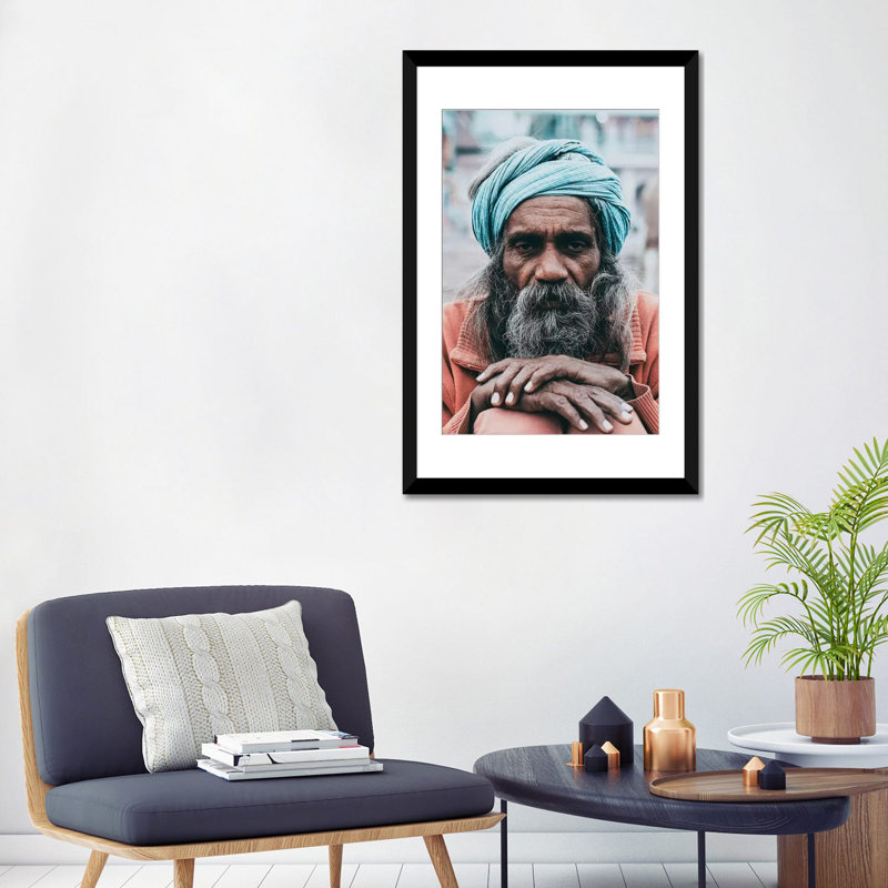 « varanasi, inde » par luke anthony gram, reproduction d’impression sur toile tendue, H 32 po x l 24 po x P 1 po, Blanc