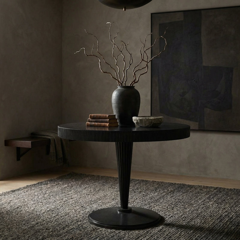 Granada Round Mahogany Wood Dining Table