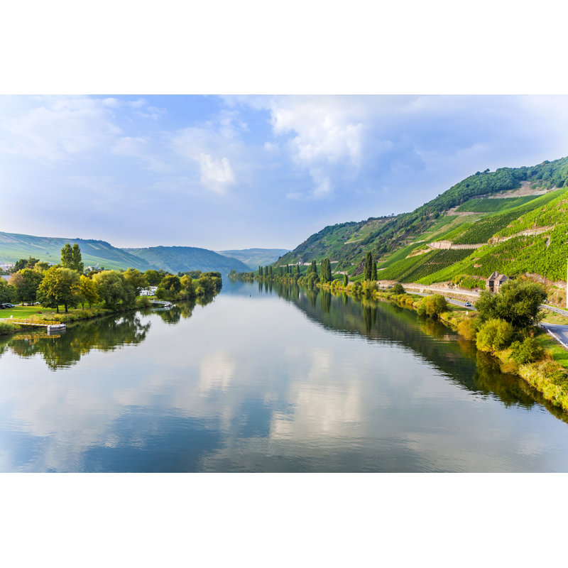 Moselle Valley At Trittenheim by Meinzahn - Wrapped Canvas Print, 61cm H x 91cm W