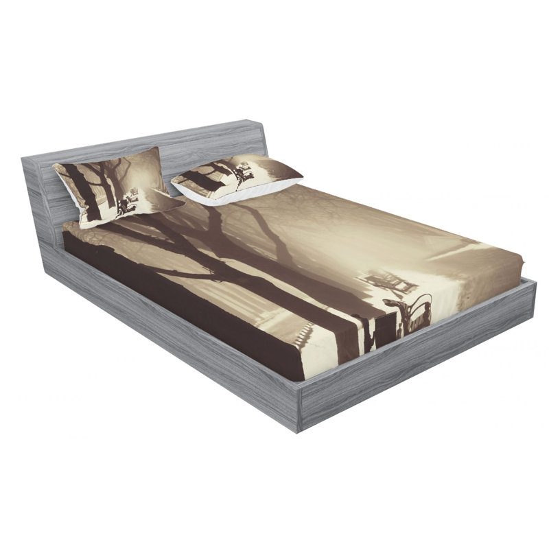 Microfiber Sheet Set, Queen Sheet Set with Fitted Sheet