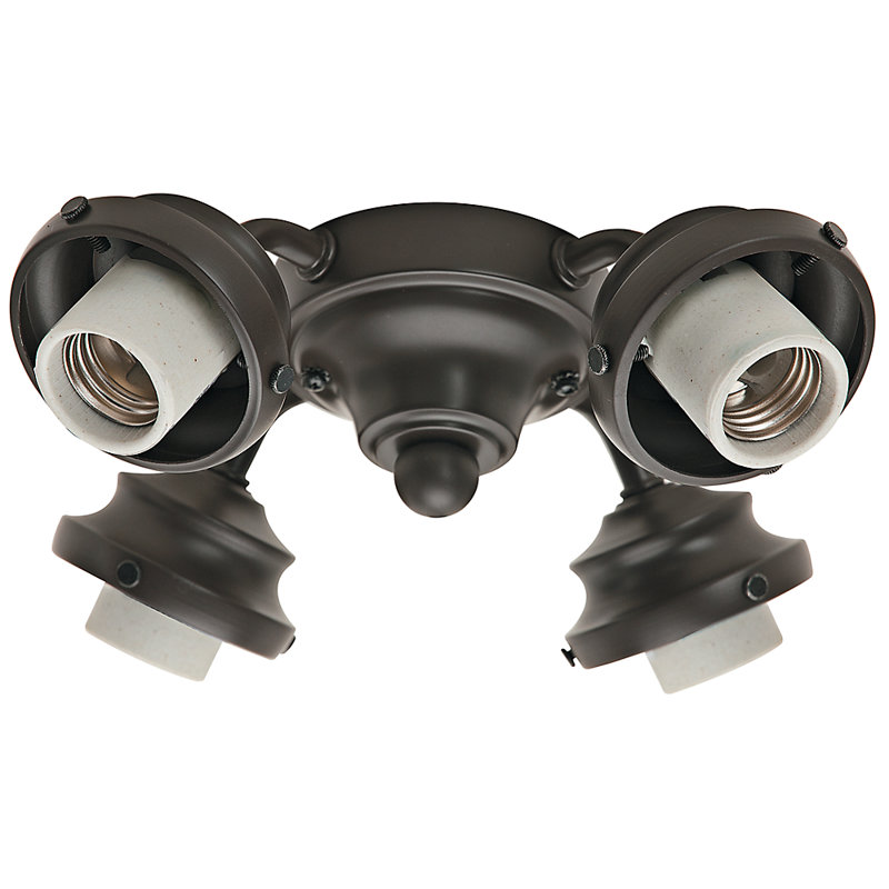 4-Light Ceiling Fan Light Fitter, New Bronze