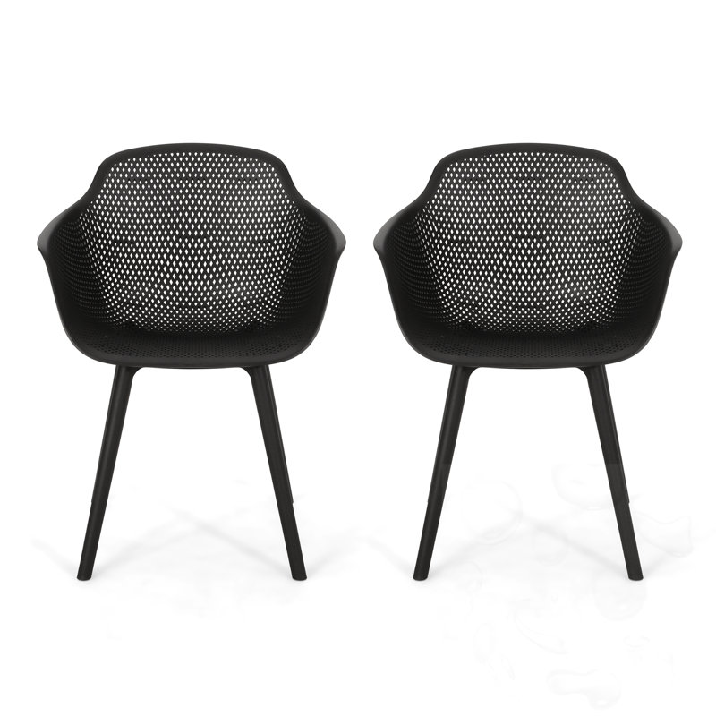 Chaise d'extérieur (ensemble de 2), Noir