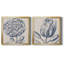 Indigo floral sur lin III - ensemble de 2 impressions d'art encadrées-2067258840-2137722499-2140232914