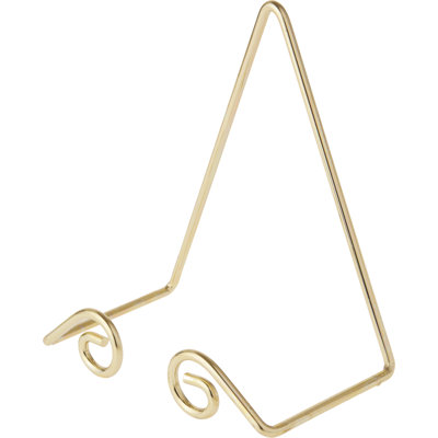Red Barrel Studio Gold-toned Wall Mountable Platter Hanger, 7" H x 5.5" W x 3.5" D, Pack of 3