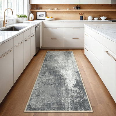 Abstract Washable Area Rug