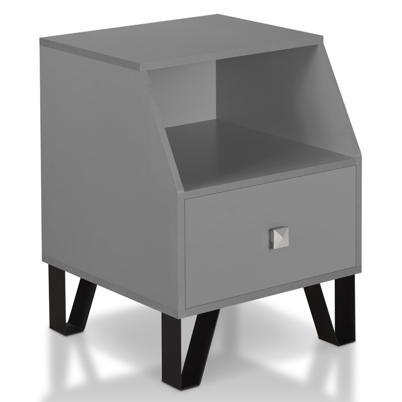 Table de bout avec rangement Merriwood, Gris