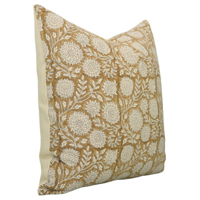 Housse de coussin en coton Floral
