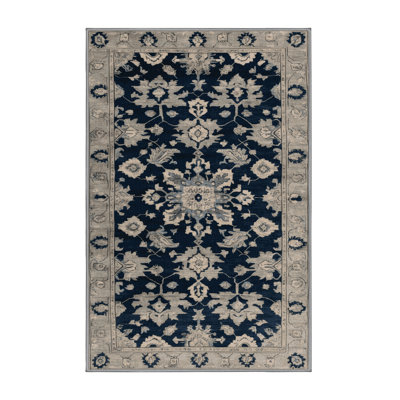 Machine Washable Overdyed Gray Area Rug