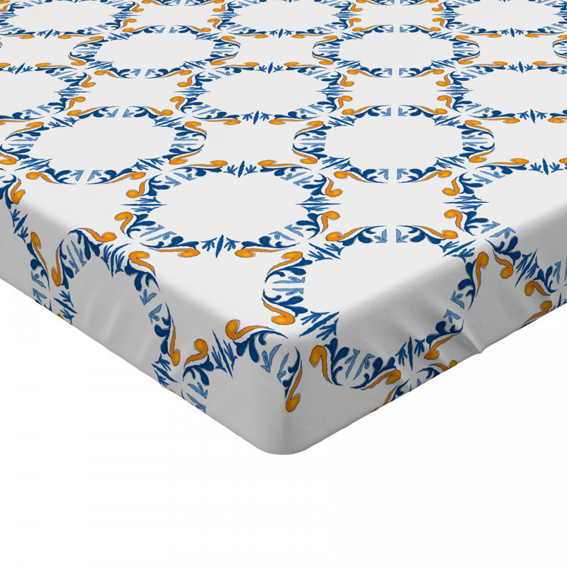 Microfiber Floral Fitted Sheet, Full Fitted Sheet